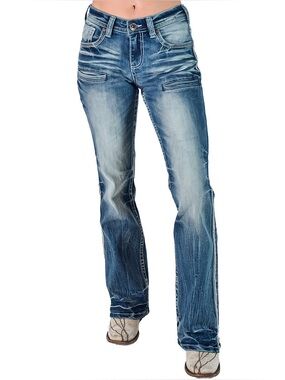 Twisted Boot stitch cowgirl tuff jeans